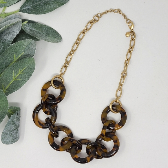 J. Crew Jewelry - J. CREW Tortoise Shell Linked Necklace